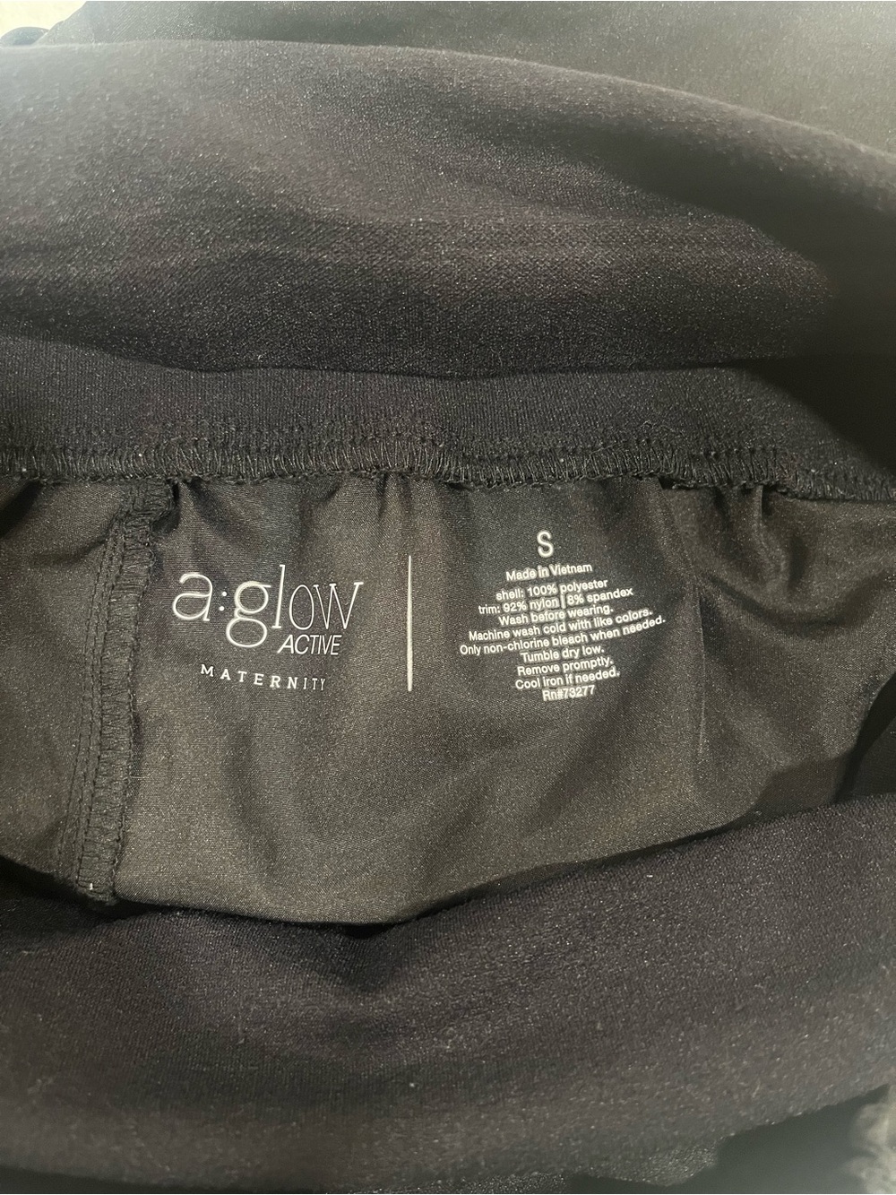 A Glow Active Black and White Athletic Shorts - Size Small MATERNITY - Picture 3 of 6